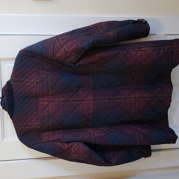 Lands' End Plus Size Plaid Quilted Puffer Jacket - Picture 2 of 16